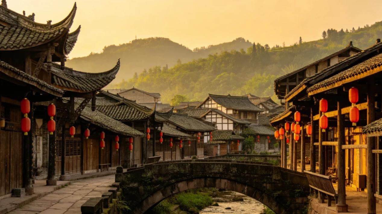 Echoes of a Thousand Years Along the Zhuqi River Luoquan Ancient Town, a Living Oriental Epic